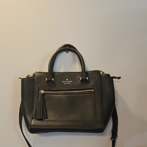 Kate Spade Chester Street Allyn black pebbled leather satchel